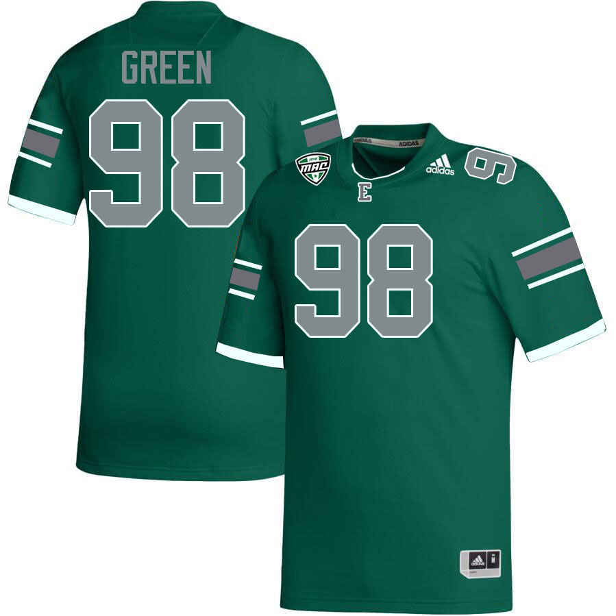 Eastern Michigan Eagles #98 Donovan Green College Football Jerseys Stitched-Green